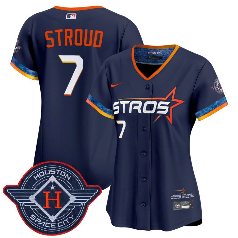Women Houston Astros #7 Stroud blue 2025 City Connect Vapor Limited Stitched Jersey